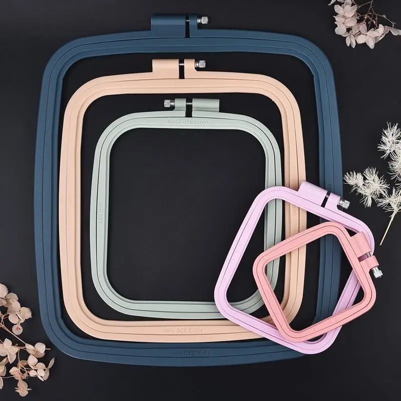 Embroidery Ring Sizes - Plastic DIY Embroidery Hoops Square Shape