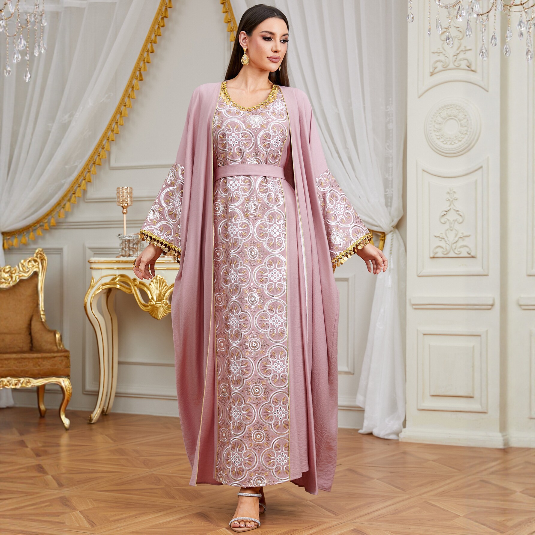 Embroidery Kebaya - Elegant Muslim Abaya for Women 2