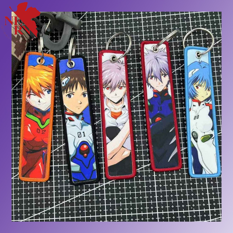 Embroidery Hoop - Evangelion Keychain Anime Embroidery Key Tag