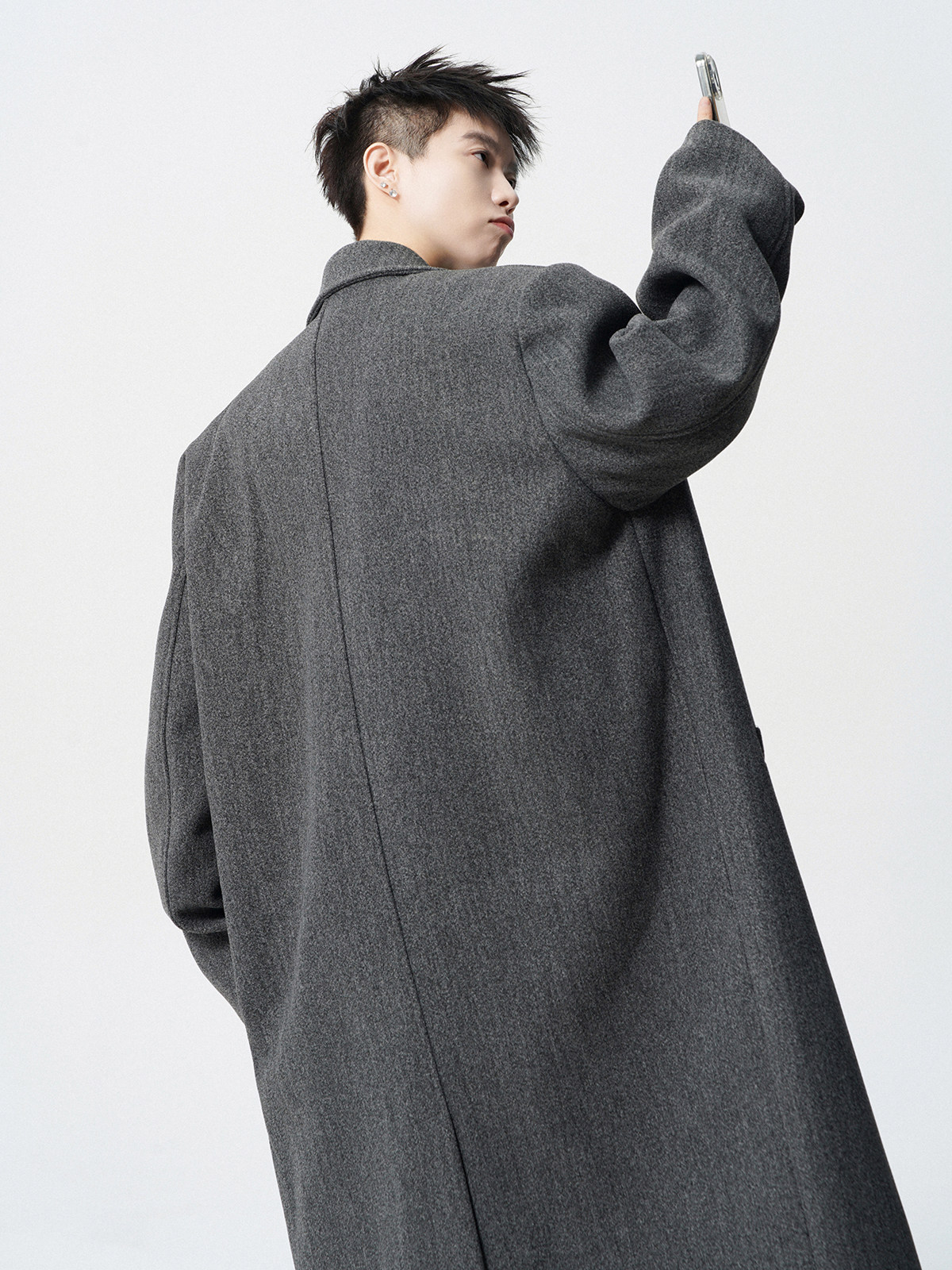 Embroidery Unique Design - Trench Coats Casual Mens Maple Autumn