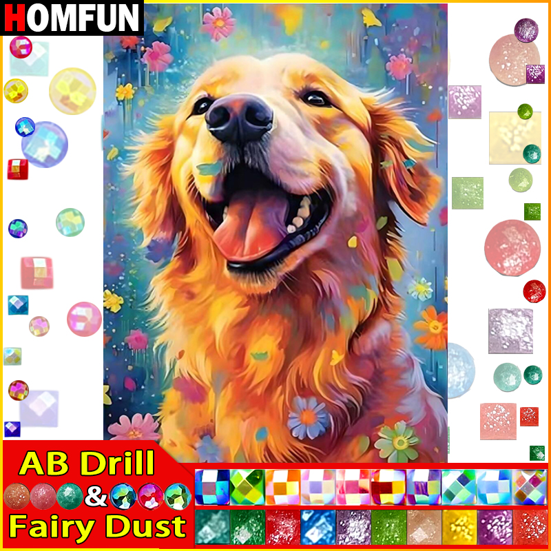 Embroidery Roll Pattern - HOMFUN Fairy Dust AB Rhinestone Painting