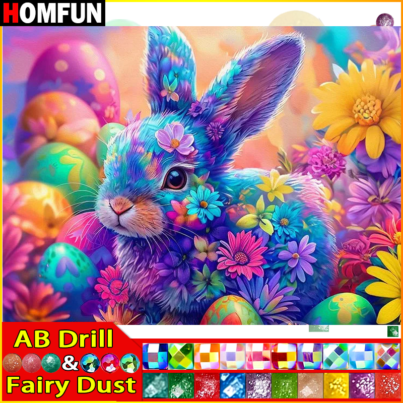 Embroidery Roll Pattern - HOMFUN Fairy Dust AB Diamond Painting