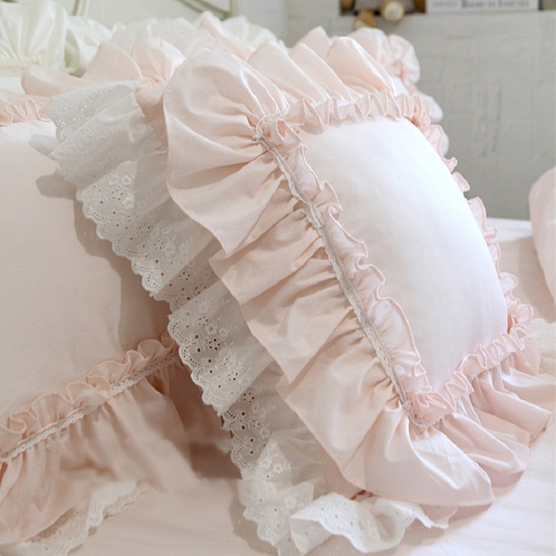 Embroidery Xmas - 100% Cotton Luxury Cushion Cover Lace