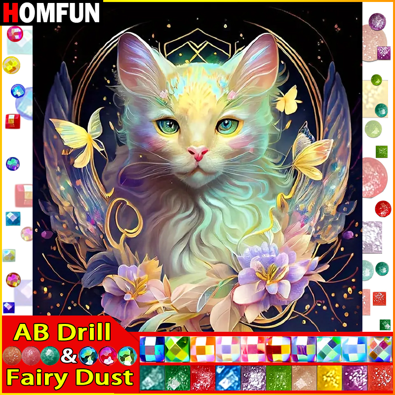 Embroidery Roll Pattern - HOMFUN Fairy Dust AB Full Diamond