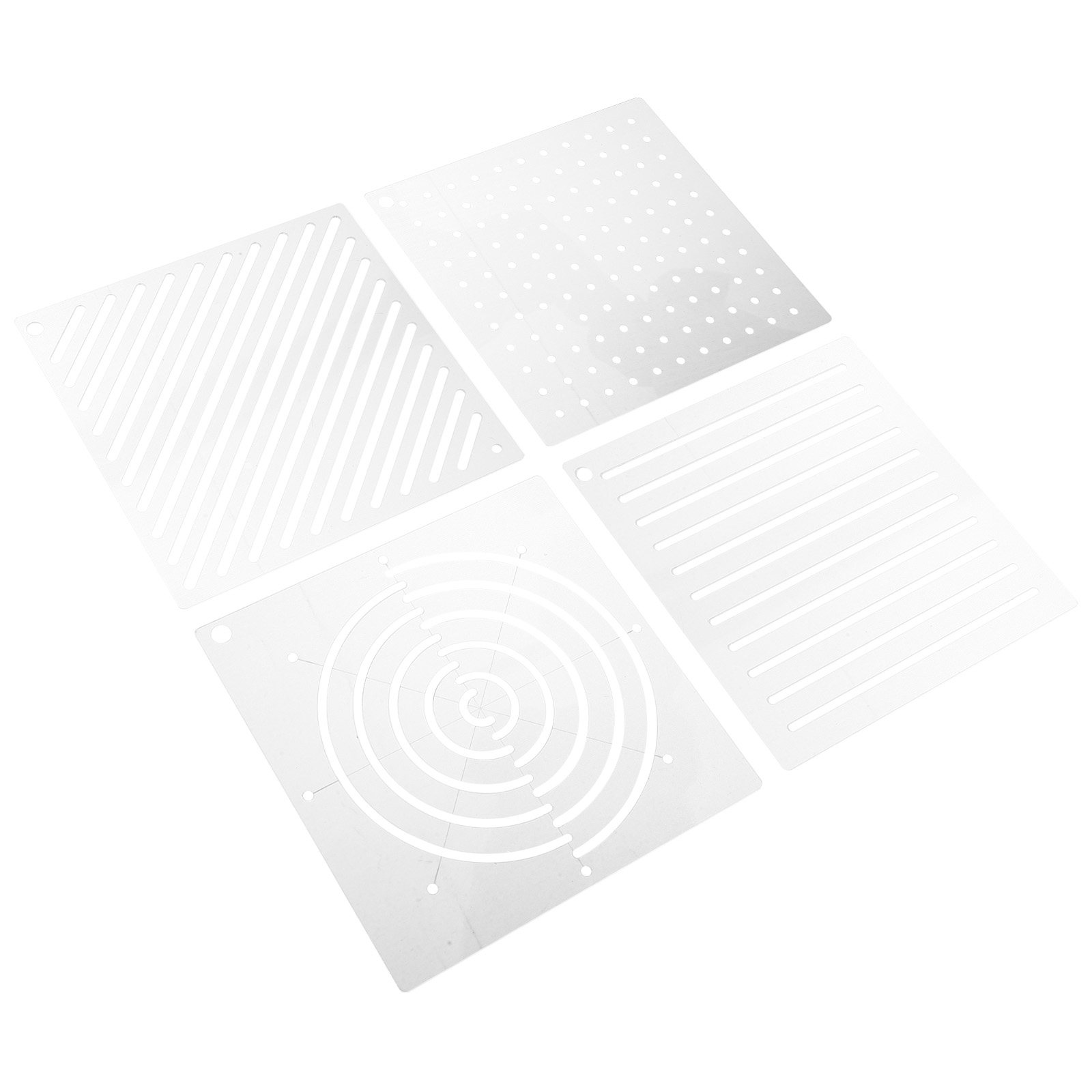 Embroidery And Quilting - 4Pcs Transparent Acrylic Quilting Templates Set