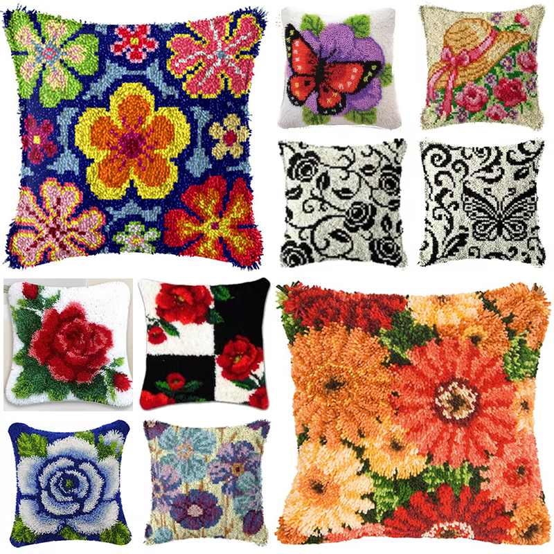 Embroidery Knot - European Retro Flower Latch Hook Kits