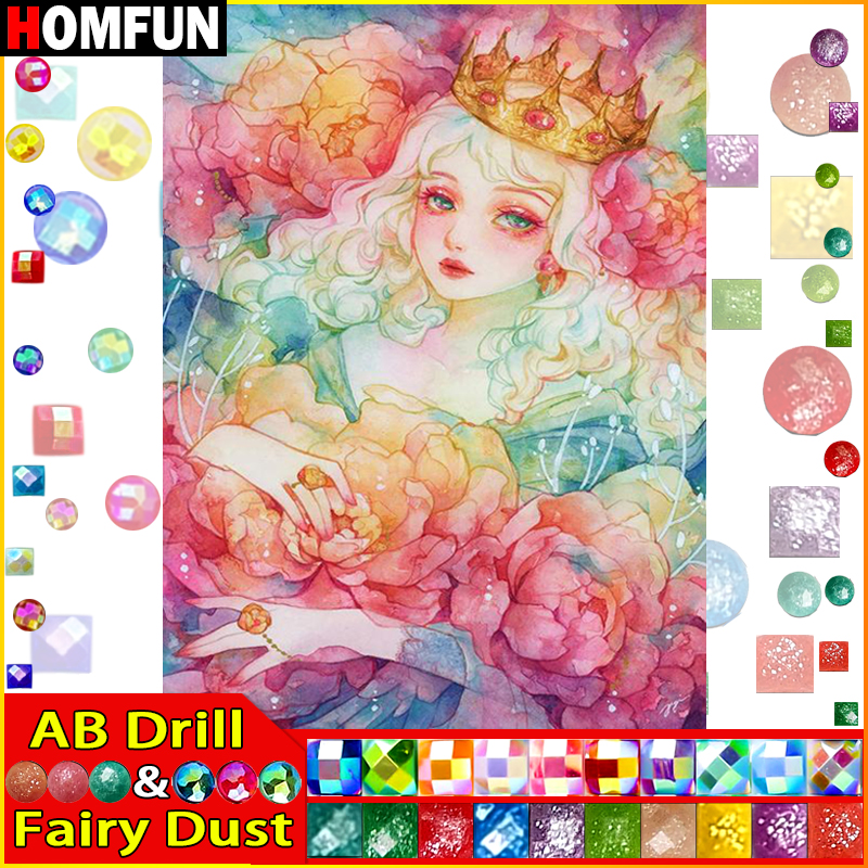 Embroidery Roll Pattern - HOMFUN Fairy Dust AB Diamond Embroidery