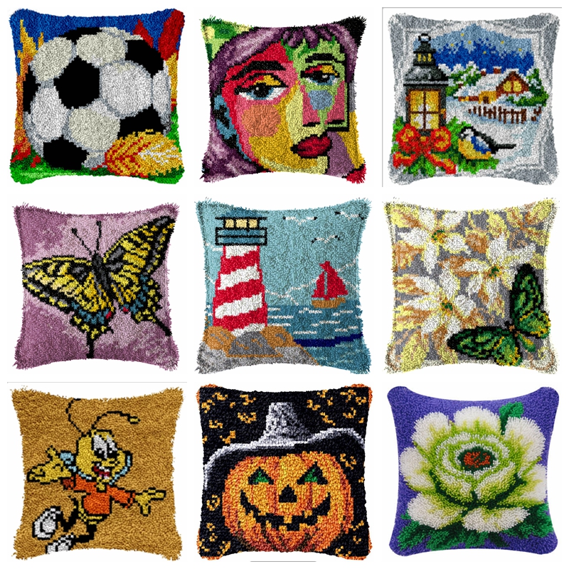 Embroidery Knot - Latch Hook Kit Embroidery Cushion Pillowcase