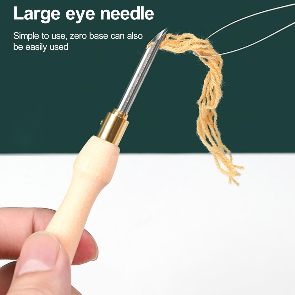 Embroidery Needle - Embroidery Needle Wooden Handle Knitting Needle