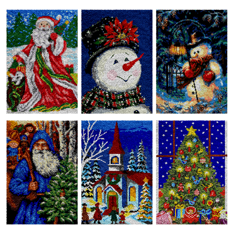 Embroidery Knot - Christmas Latch hook rug kit Carpet