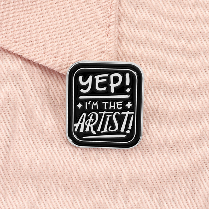 Embroidery Letter M - Yep I’m The Artist Enamel Pin