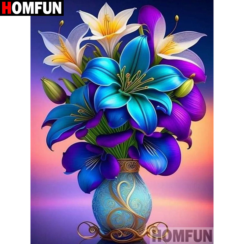 Embroidery Roll Pattern - HOMFUN Diamond Painting Cross Stitch Pattern