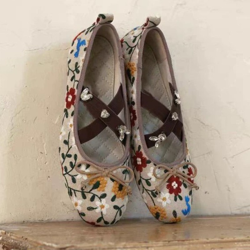 Embroidery Flower Ballet Flats – Embroidery Design Free recenzja i cena