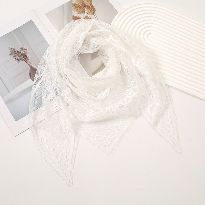 Women Lace Triangle Scarf for  – Embroidery Veil recenzja i cena