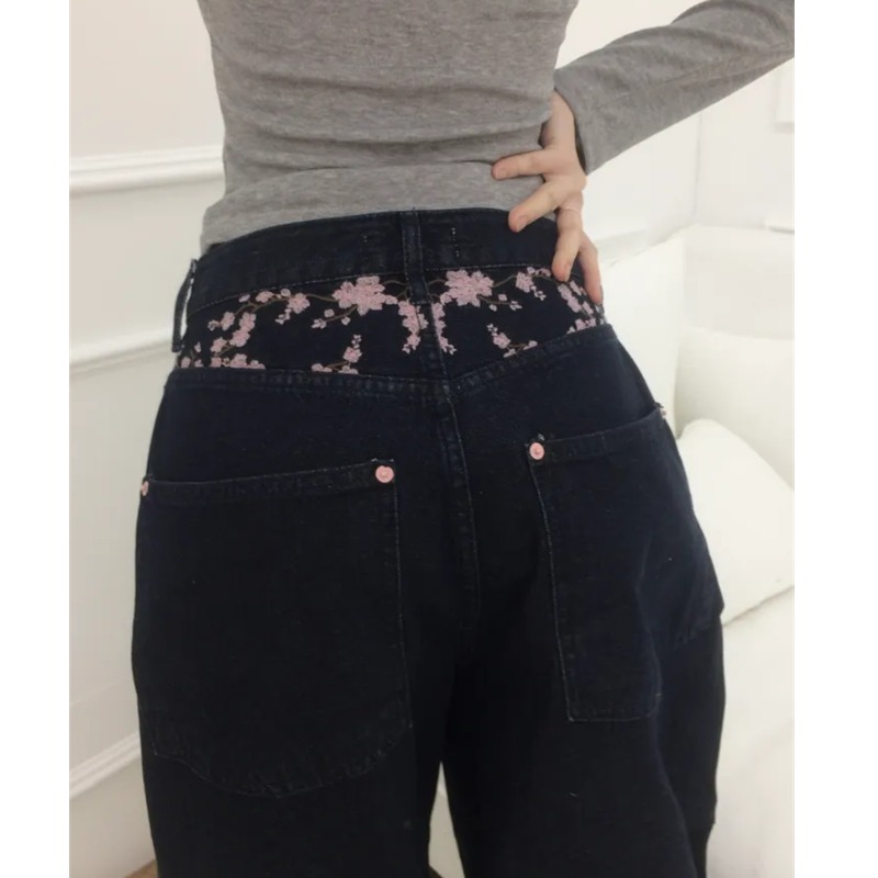 Sakura Embroidery Loose Scythe – Embroidery Jeans Sakura recenzja i cena