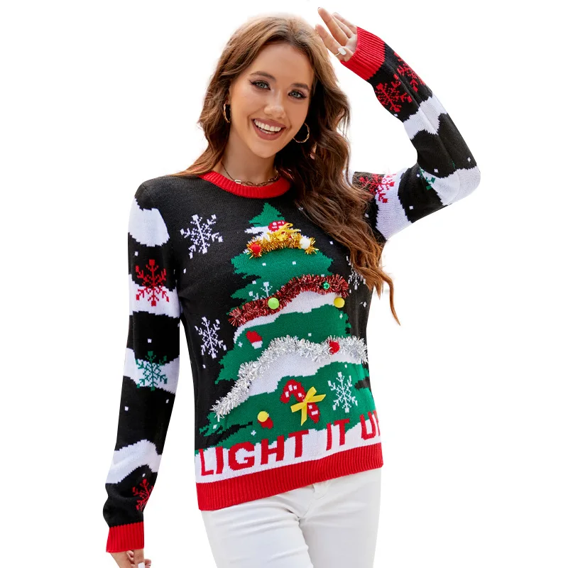 Christmas Sweater for Women &  – Embroidery Xmas recenzja i cena