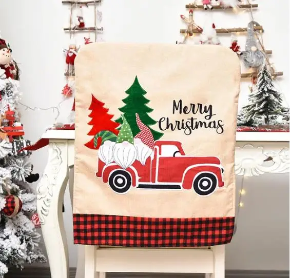 4/6/8pcs Christmas Chair Cover – Embroidery Xmas Decorations recenzja i cena