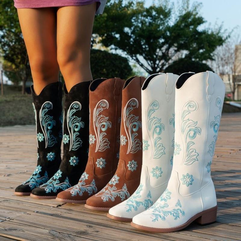 Retro Women Boot Fashion Women – Embroidery Design Free recenzja i cena