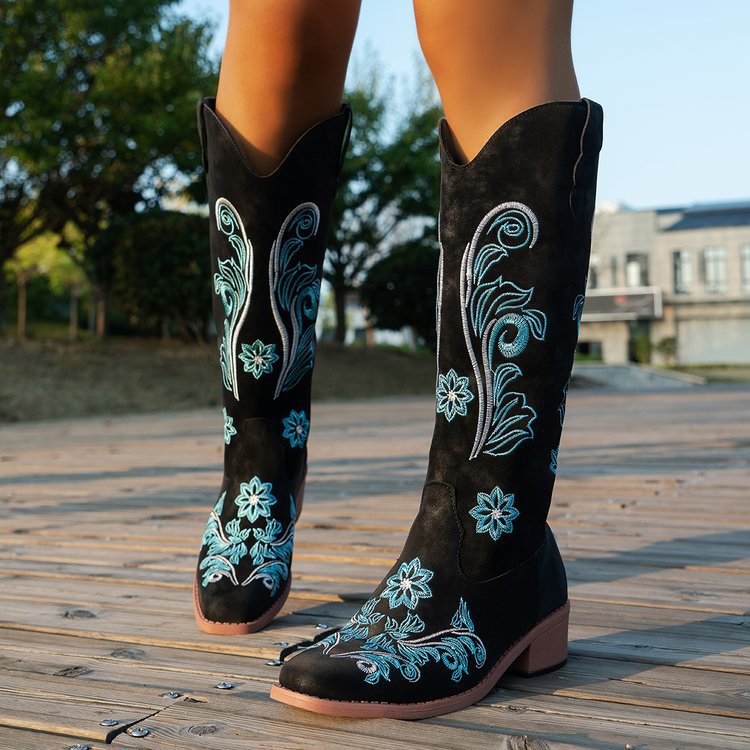 Retro Women Boot Fashion Women – Embroidery Design Free recenzja i cena