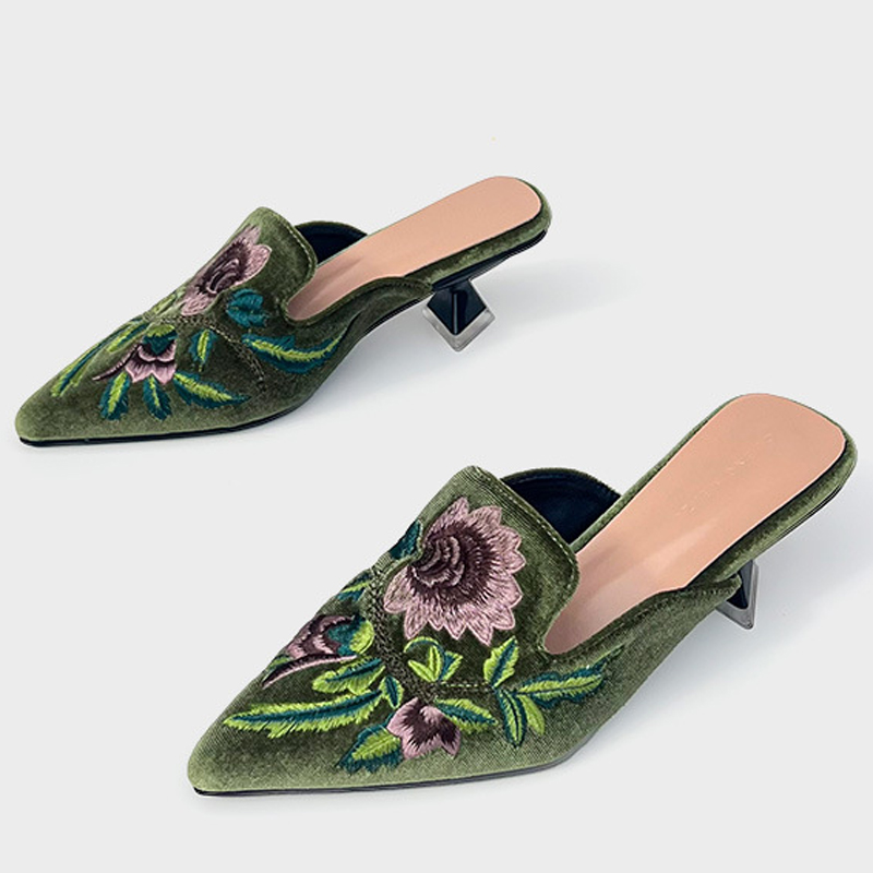 Embroidery Velour Women Shoes  – Embroidery Design Free recenzja i cena