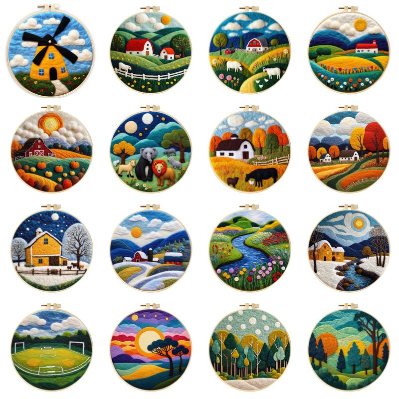 CHENISTORY Wool Painting Kits  – Embroidery Hooping recenzja i cena