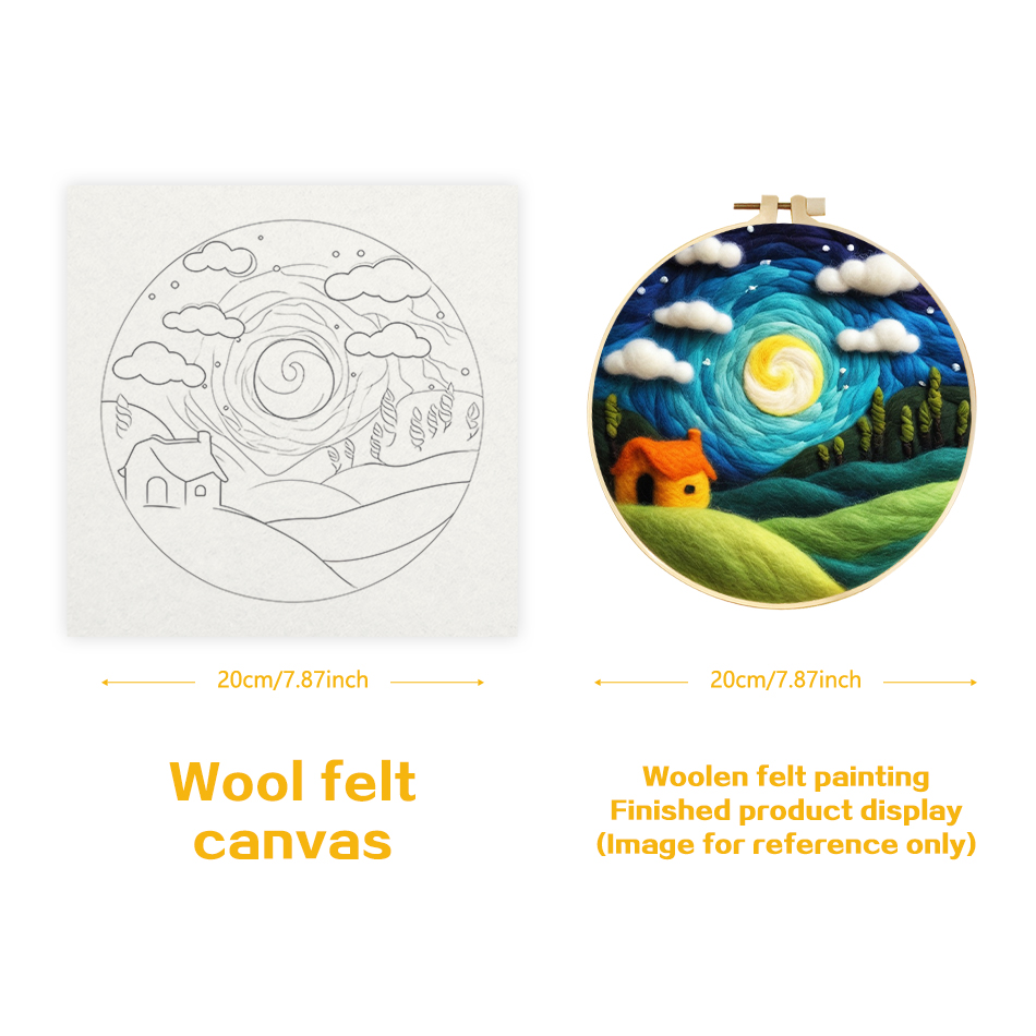 CHENISTORY Wool Painting Kits  – Embroidery Hooping recenzja i cena