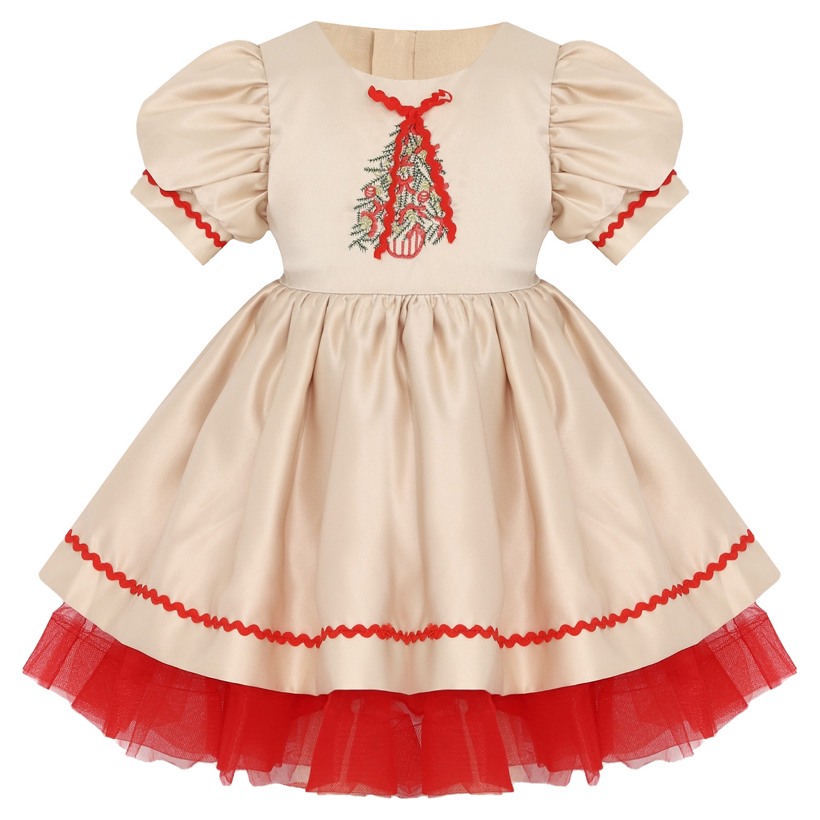 Kids Girls Christmas Dress Emb – Embroidery Xmas Designs recenzja i cena