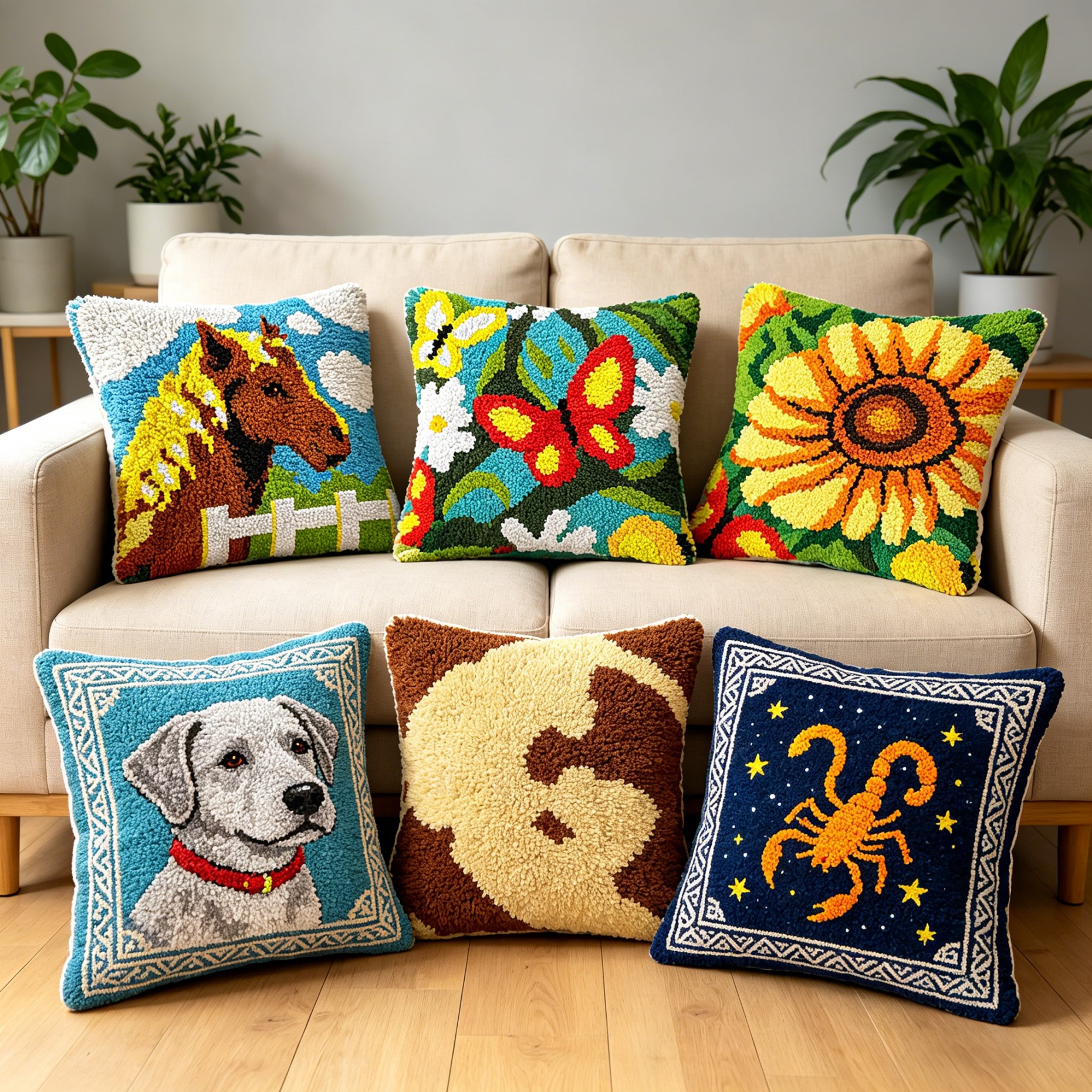latch hook kits pillow Cushion – Embroidery Knot recenzja i cena