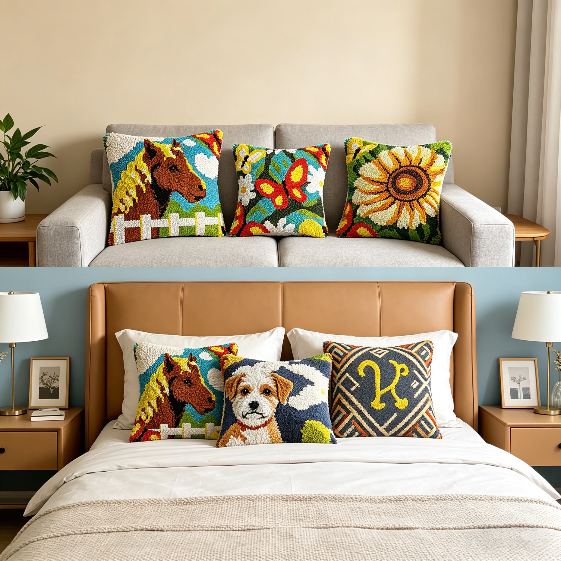 latch hook kits pillow Cushion – Embroidery Knot recenzja i cena