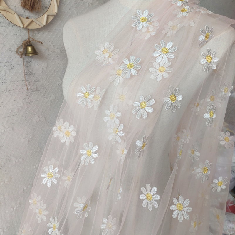 150cm Wide Daisy Embroidery La – Embroidery Veil recenzja i cena