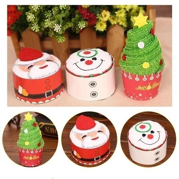 Christmas Towels 30*30cm Cute  – Embroidery Xmas Decorations recenzja i cena