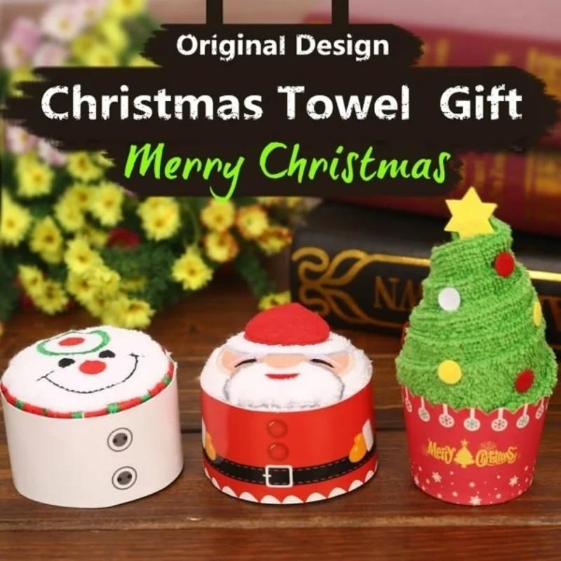Christmas Towels 30*30cm Cute  – Embroidery Xmas Decorations recenzja i cena