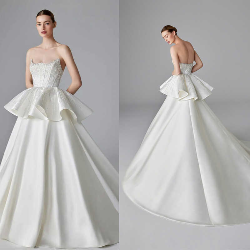 Elegant Wedding Dress A-Line S – Embroidery Online Design recenzja i cena