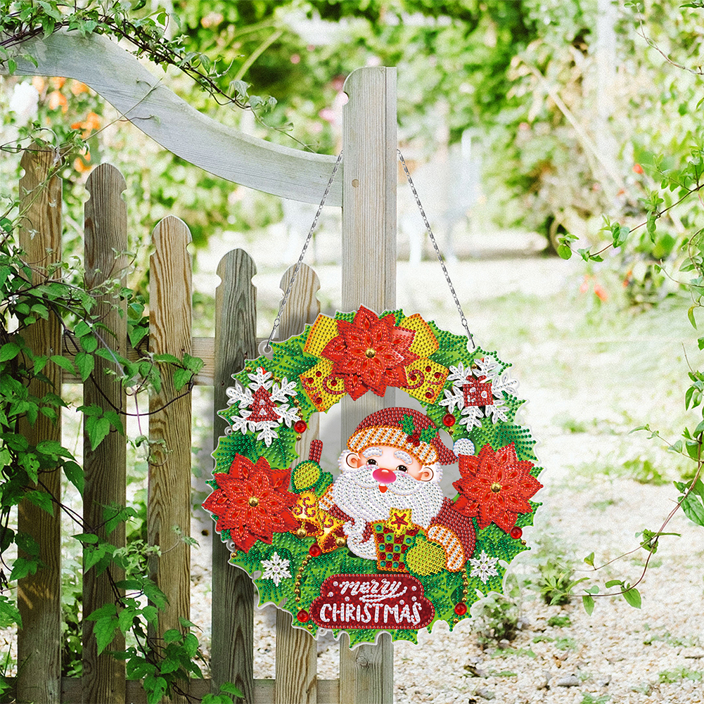 Christmas Wreath with LED Ligh – Embroidery Xmas Decorations recenzja i cena