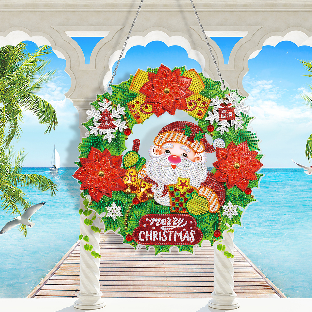 Christmas Wreath with LED Ligh – Embroidery Xmas Decorations recenzja i cena