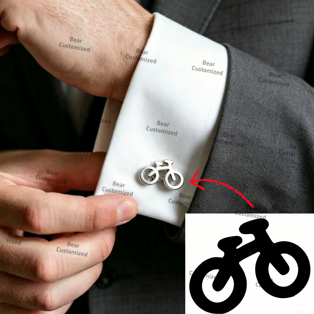 Men Custom Logo Tie Clip Cuffl – Embroidery Knot recenzja i cena
