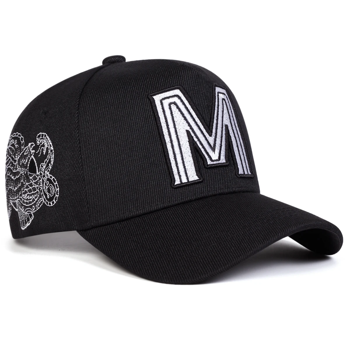 Unisex M Letter Embroidery Bas – Embroidery Letter M recenzja i cena