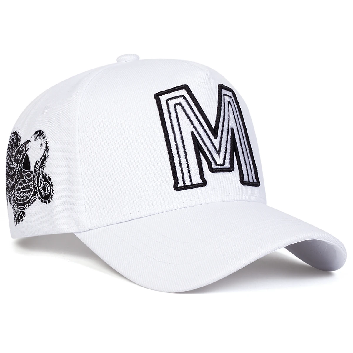 Unisex M Letter Embroidery Bas – Embroidery Letter M recenzja i cena