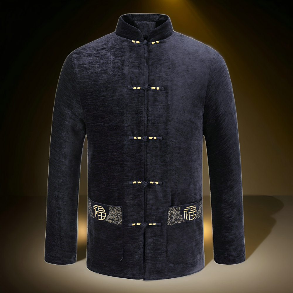 Men Velvet Fleece Lined Jacket – Embroidery Online Design recenzja i cena