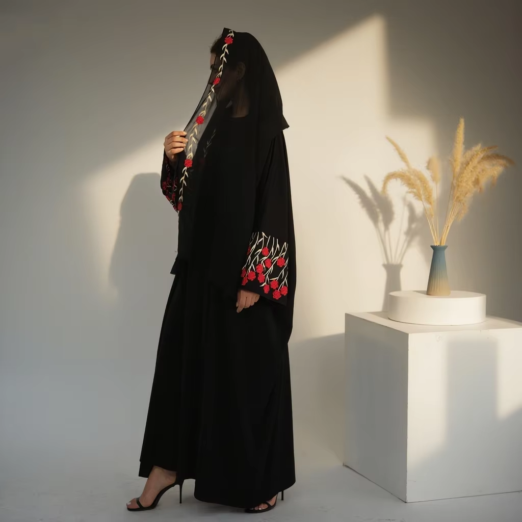 Open Abaya Dubai Embroidery Mu – Embroidery Kebaya recenzja i cena