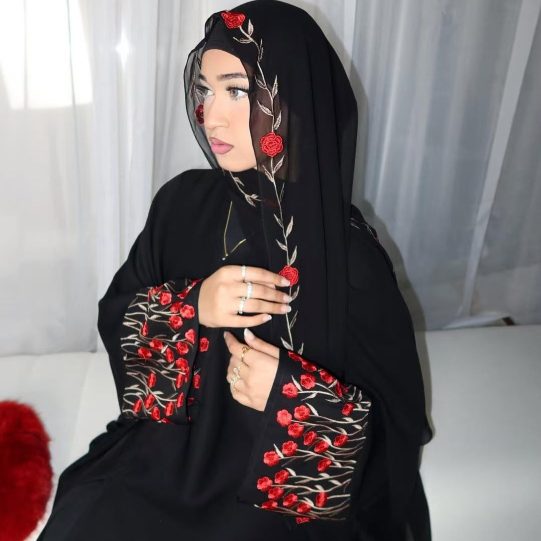 Open Abaya Dubai Embroidery Mu – Embroidery Kebaya recenzja i cena