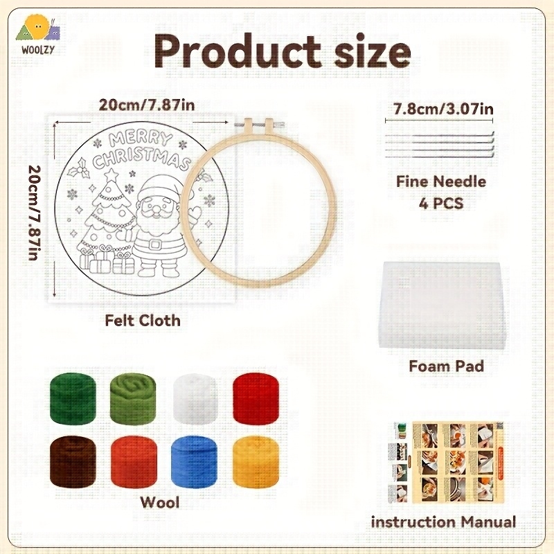 Santa & Christmas Tree Felt Em – Embroidery Xmas Decorations recenzja i cena