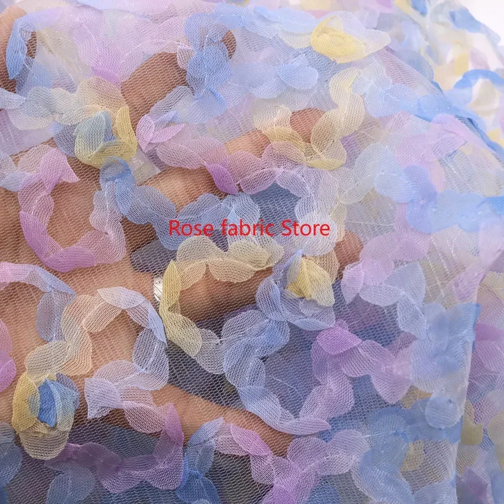 Gradient chiffon rose crochet  – Embroidery Veil recenzja i cena