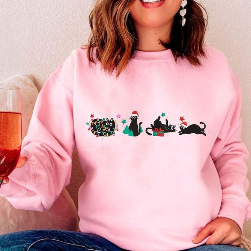 Black Christmas Cats Lover Xma – Embroidery Xmas Designs recenzja i cena