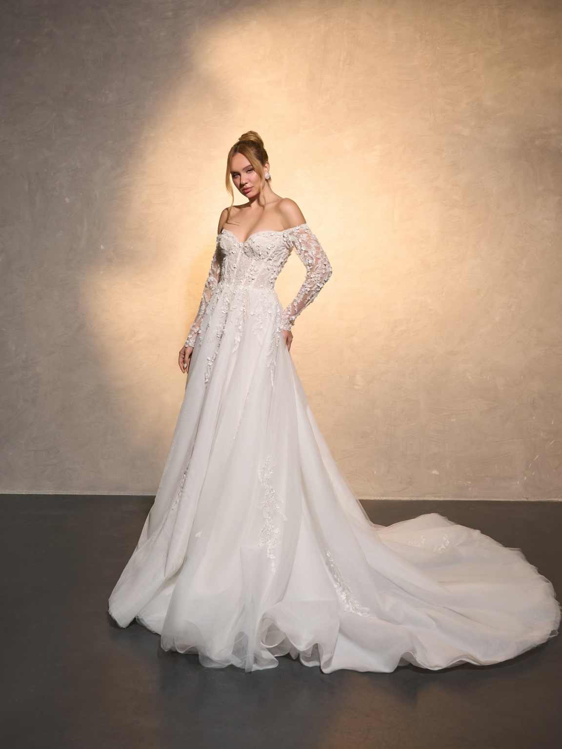Elegant Wedding Dress A-Line L – Embroidery Online Design recenzja i cena