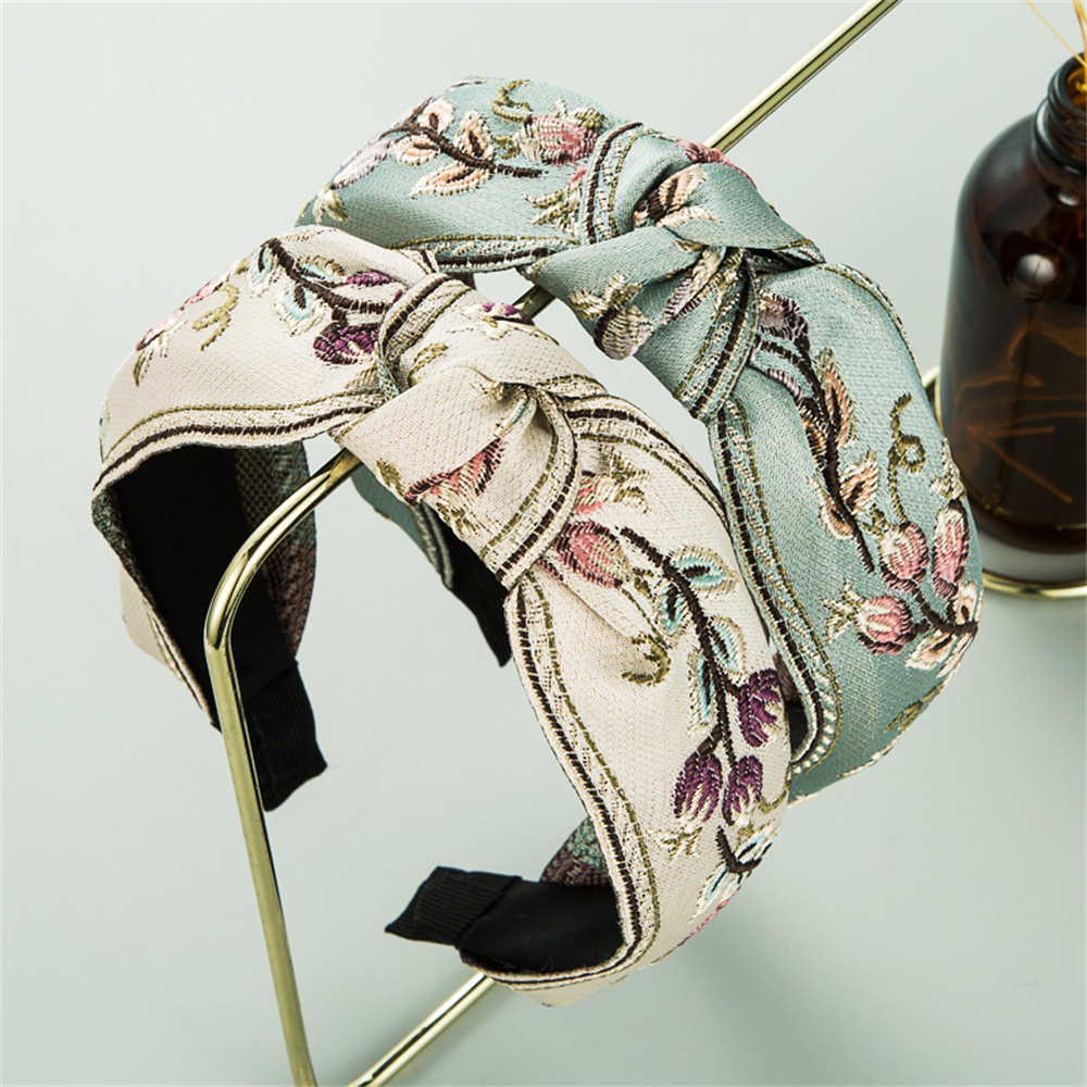 New Retro Knotted Headband For – Embroidery Knot recenzja i cena