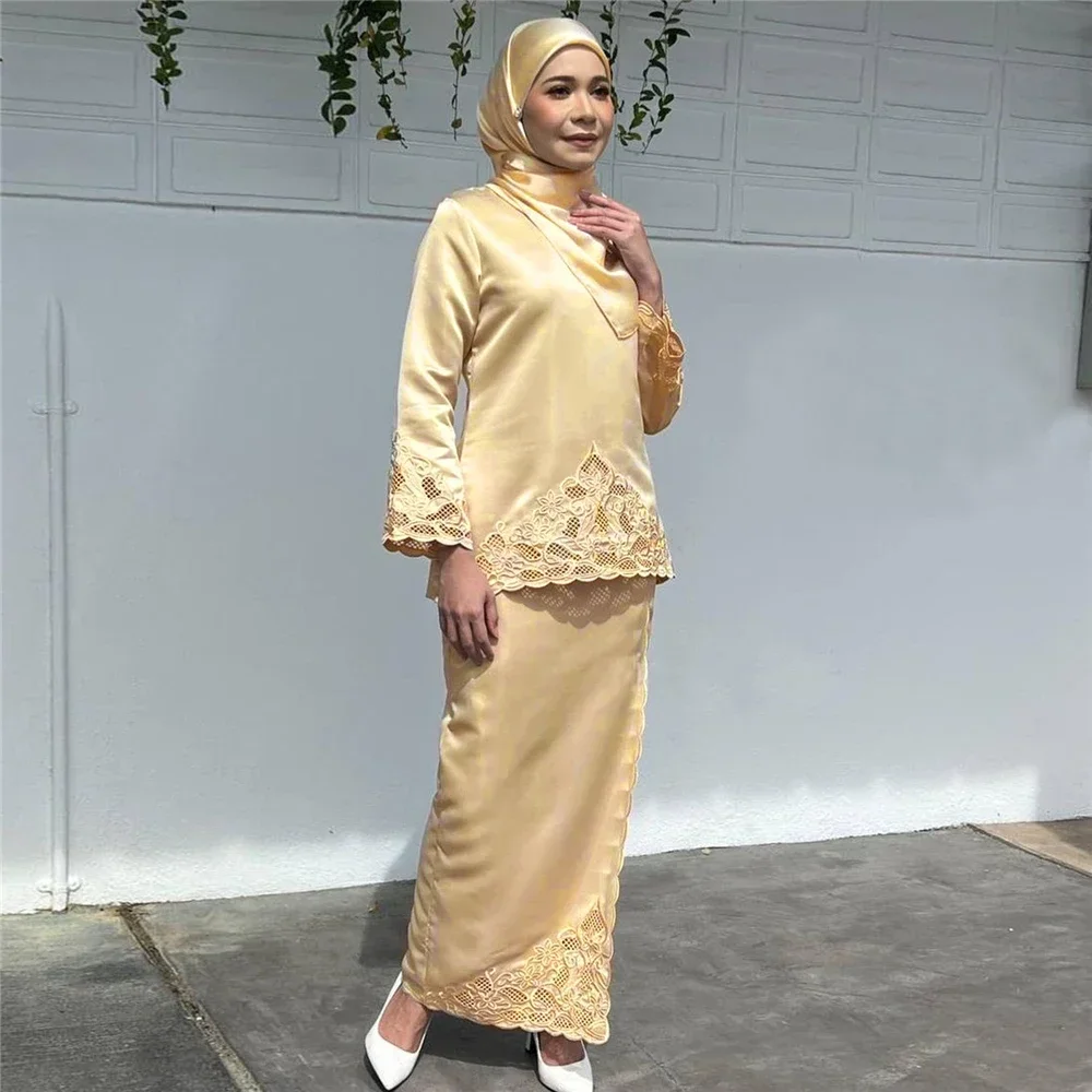 Fashion Women Two Pieces Abaya – Embroidery Baju recenzja i cena