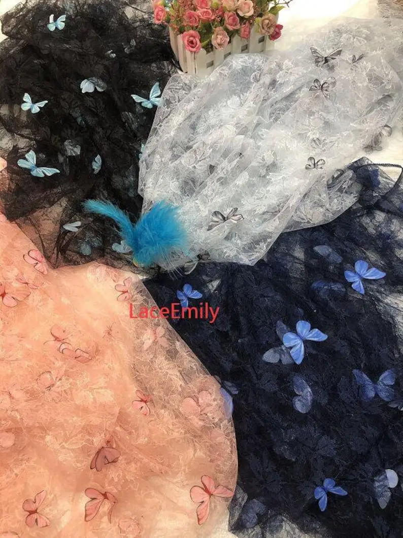 4 Colors 3D butterfly embroide – Embroidery Veil recenzja i cena