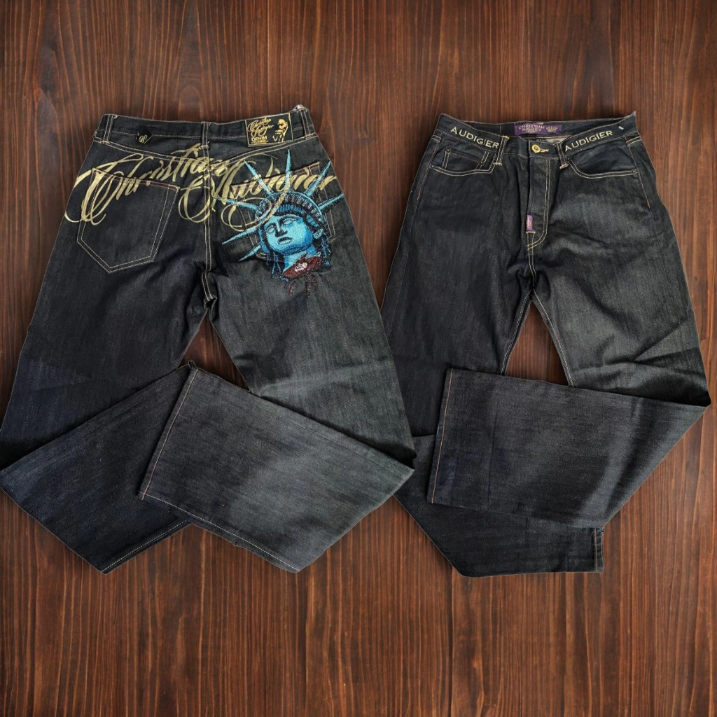 Vintage 90s Gothic Y2k liberty – Embroidery Jeans Sakura recenzja i cena