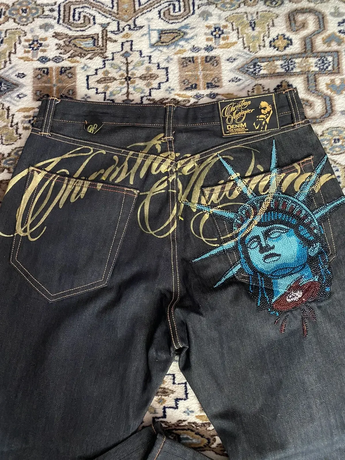 Vintage 90s Gothic Y2k liberty – Embroidery Jeans Sakura recenzja i cena